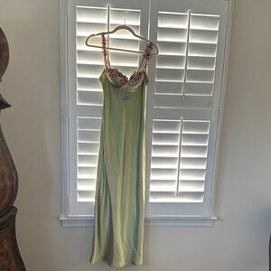 Angel Biba Green Dress with Floral Details